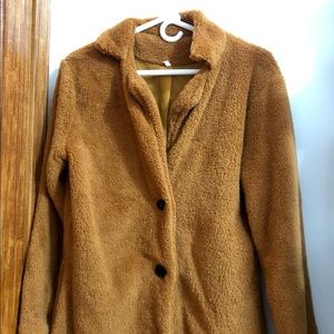 Long Teddy Coat (size M)